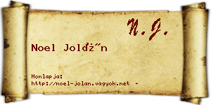 Noel Jolán névjegykártya